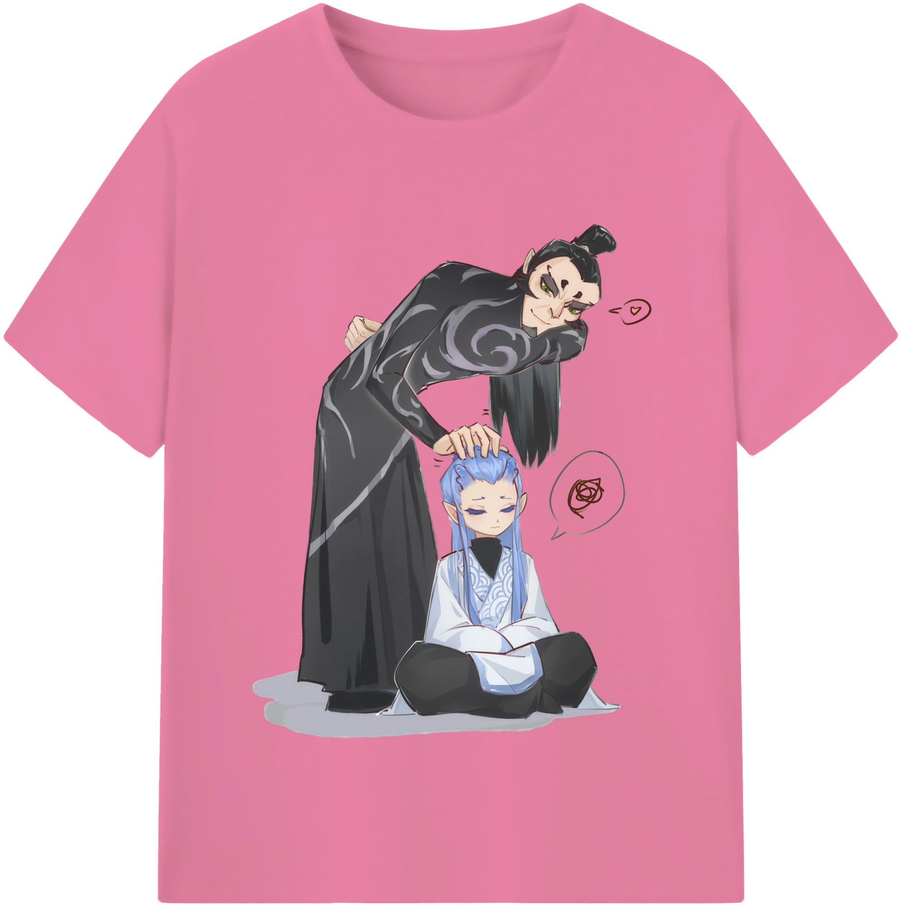 （画像用） Ne Zha 2 ナタ 魔童の大暴れ 綿100％半袖Tシャツ（フロントプリント）